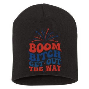 Boom Bitch Get Out The Way Short Acrylic Beanie