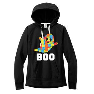 Building Blocks Ghost Boo Master Builder Halloween Costume Women's Fleece Hoodie