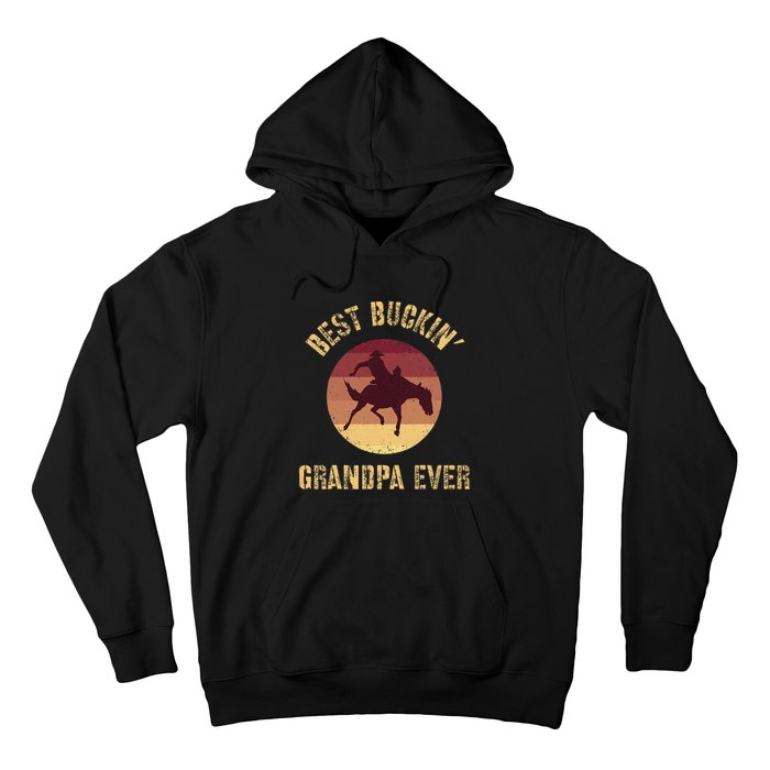 Best Buckin Grandpa Ever Western Rodeo Cowboy Bucking Horse Hoodie