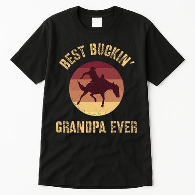 Best Buckin Grandpa Ever Western Rodeo Cowboy Bucking Horse Tall T-Shirt