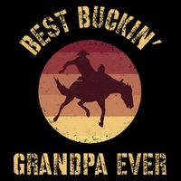 Best Buckin Grandpa Ever Western Rodeo Cowboy Bucking Horse Kids T-Shirt