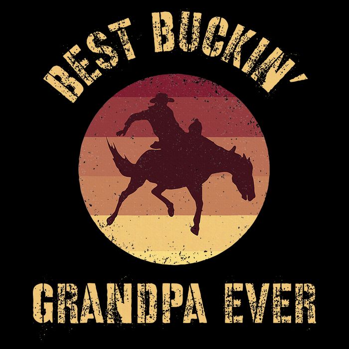 Best Buckin Grandpa Ever Western Rodeo Cowboy Bucking Horse Kids T-Shirt