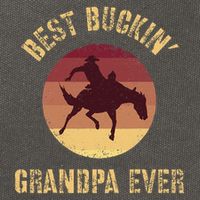 Best Buckin Grandpa Ever Western Rodeo Cowboy Bucking Horse Cotton Canvas Backpack