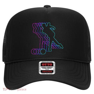 Bowling Bowler Gift High Crown Mesh Back Trucker Hat