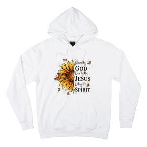 Blessed By God Loved By Jesus Led By The Spirit Sunflower Hoodie