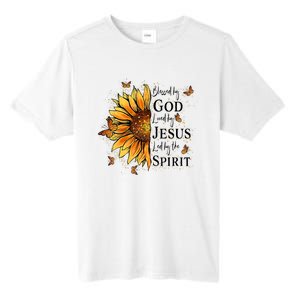 Blessed By God Loved By Jesus Led By The Spirit Sunflower Tall Fusion ChromaSoft Performance T-Shirt