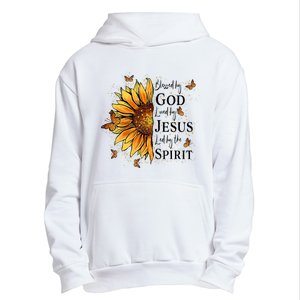 Blessed By God Loved By Jesus Led By The Spirit Sunflower Urban Pullover Hoodie