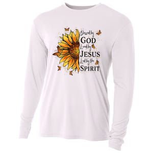 Blessed By God Loved By Jesus Led By The Spirit Sunflower Cooling Performance Long Sleeve Crew