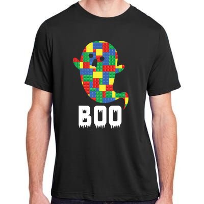 Building Blocks Ghost Boo Master Builder Halloween Tees Boy Adult ChromaSoft Performance T-Shirt