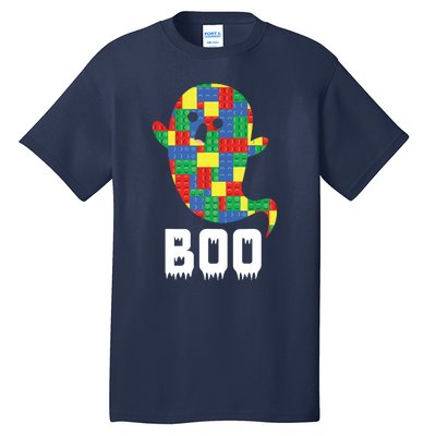 Building Blocks Ghost Boo Master Builder Halloween Tees Boy Tall T-Shirt