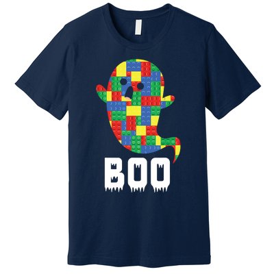 Building Blocks Ghost Boo Master Builder Halloween Tees Boy Premium T-Shirt