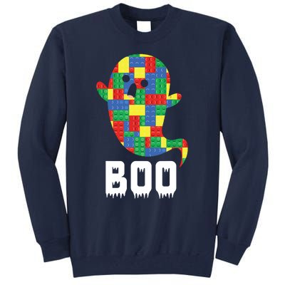 Building Blocks Ghost Boo Master Builder Halloween Tees Boy Tall Sweatshirt