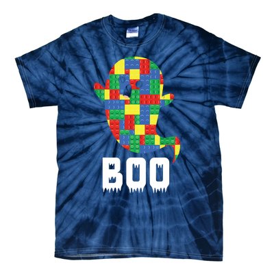 Building Blocks Ghost Boo Master Builder Halloween Tees Boy Tie-Dye T-Shirt