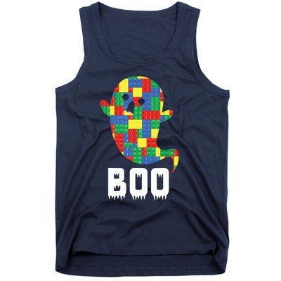 Building Blocks Ghost Boo Master Builder Halloween Tees Boy Tank Top