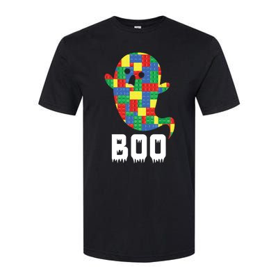 Building Blocks Ghost Boo Master Builder Halloween Tees Boy Softstyle CVC T-Shirt