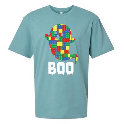 Building Blocks Ghost Boo Master Builder Halloween Tees Boy Sueded Cloud Jersey T-Shirt