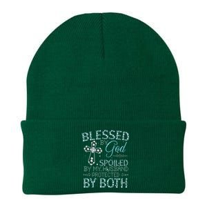 Blessed By God Spoiled By My Husband Protected By Both Knit Cap Winter Beanie