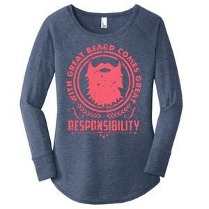 Bushy Beard Goatee Beard Full Beard Bearded Women's Perfect Tri Tunic Long Sleeve Shirt