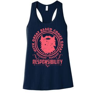 Bushy Beard Goatee Beard Full Beard Bearded Women's Racerback Tank