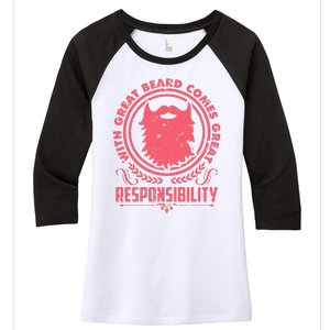 Bushy Beard Goatee Beard Full Beard Bearded Women's Tri-Blend 3/4-Sleeve Raglan Shirt