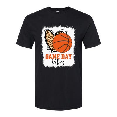 Bleached Basketball Game Day Vibes Basketball Mom Game Day Softstyle® CVC T-Shirt