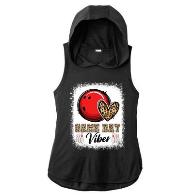 Bleached Bowling Game Day Vibes Bowling Mom Game Day Season Gift Ladies PosiCharge Tri-Blend Wicking Draft Hoodie Tank