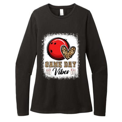 Bleached Bowling Game Day Vibes Bowling Mom Game Day Season Gift Womens CVC Long Sleeve Shirt