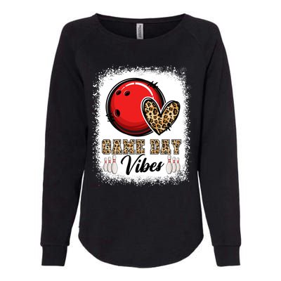 Bleached Bowling Game Day Vibes Bowling Mom Game Day Season Gift Womens California Wash Sweatshirt