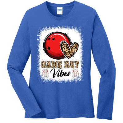 Bleached Bowling Game Day Vibes Bowling Mom Game Day Season Gift Ladies Long Sleeve Shirt