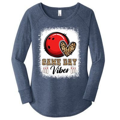 Bleached Bowling Game Day Vibes Bowling Mom Game Day Season Gift Women's Perfect Tri Tunic Long Sleeve Shirt