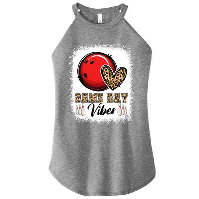 Bleached Bowling Game Day Vibes Bowling Mom Game Day Season Gift Women’s Perfect Tri Rocker Tank