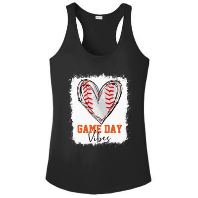 Bleached Baseball Game Day Vibes Baseball Mom Game Day Ladies PosiCharge Competitor Racerback Tank