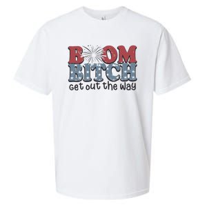 Boom Bitch Get Out The Way Fireworks Funny Sueded Cloud Jersey T-Shirt