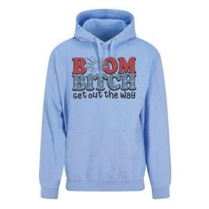 Boom Bitch Get Out The Way Fireworks Funny Unisex Surf Hoodie