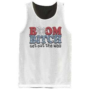 Boom Bitch Get Out The Way Fireworks Funny Mesh Reversible Basketball Jersey Tank