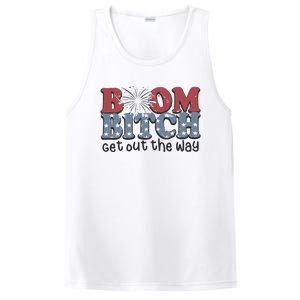 Boom Bitch Get Out The Way Fireworks Funny PosiCharge Competitor Tank