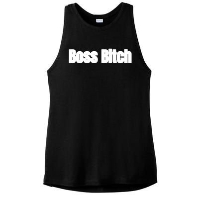 Boss Bitch Gift Ladies PosiCharge Tri-Blend Wicking Tank