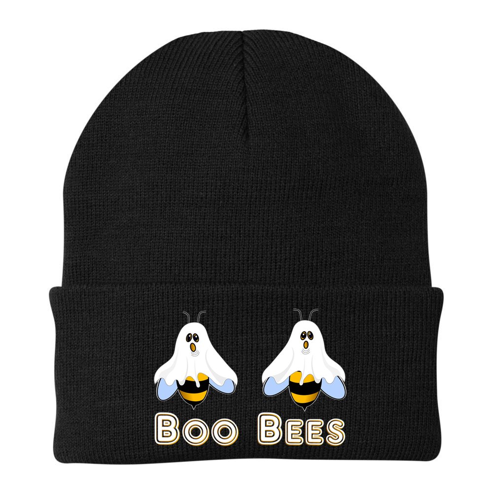 Boo Bees Gift Cute Funny Boobees Halloween Meme Gift Beanie