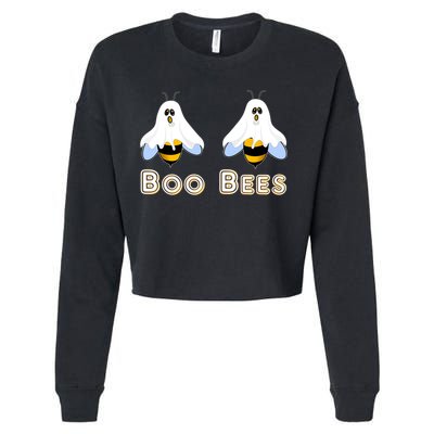 Boo Bees Gift Cute Funny Boobees Halloween Meme Gift Cropped Pullover Crew