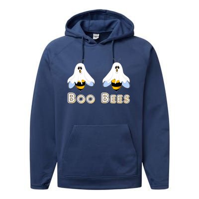 Boo Bees Gift Cute Funny Boobees Halloween Meme Gift Performance Fleece Hoodie