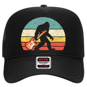 Bigfoot Bass Guitar Bass Player Bassist Music Guitarist High Crown Mesh Back Trucker Hat