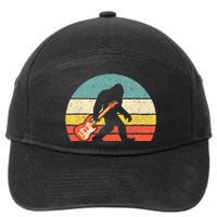 Bigfoot Bass Guitar Bass Player Bassist Music Guitarist 7-Panel Snapback Hat