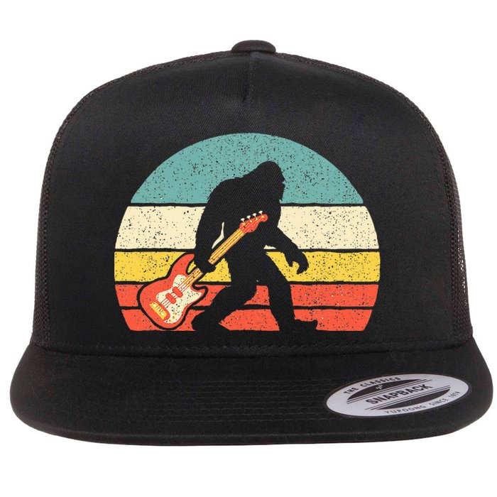 Bigfoot Bass Guitar Bass Player Bassist Music Guitarist Flat Bill Trucker Hat