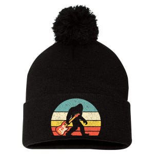 Bigfoot Bass Guitar Bass Player Bassist Music Guitarist Pom Pom 12in Knit Beanie