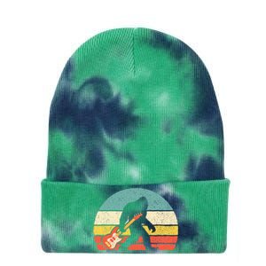 Bigfoot Bass Guitar Bass Player Bassist Music Guitarist Tie Dye 12in Knit Beanie