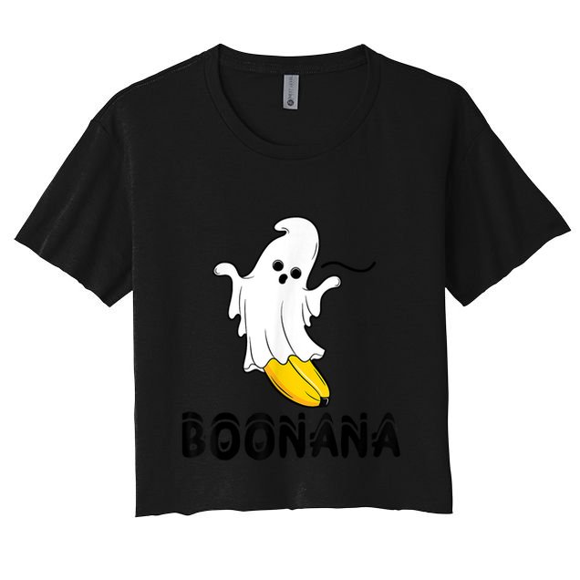 Boonana Boo Ghost Banana Halloween Costume Funny Crop Top