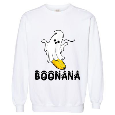 Boonana Boo Ghost Banana Halloween Costume Funny Garment-Dyed Sweatshirt