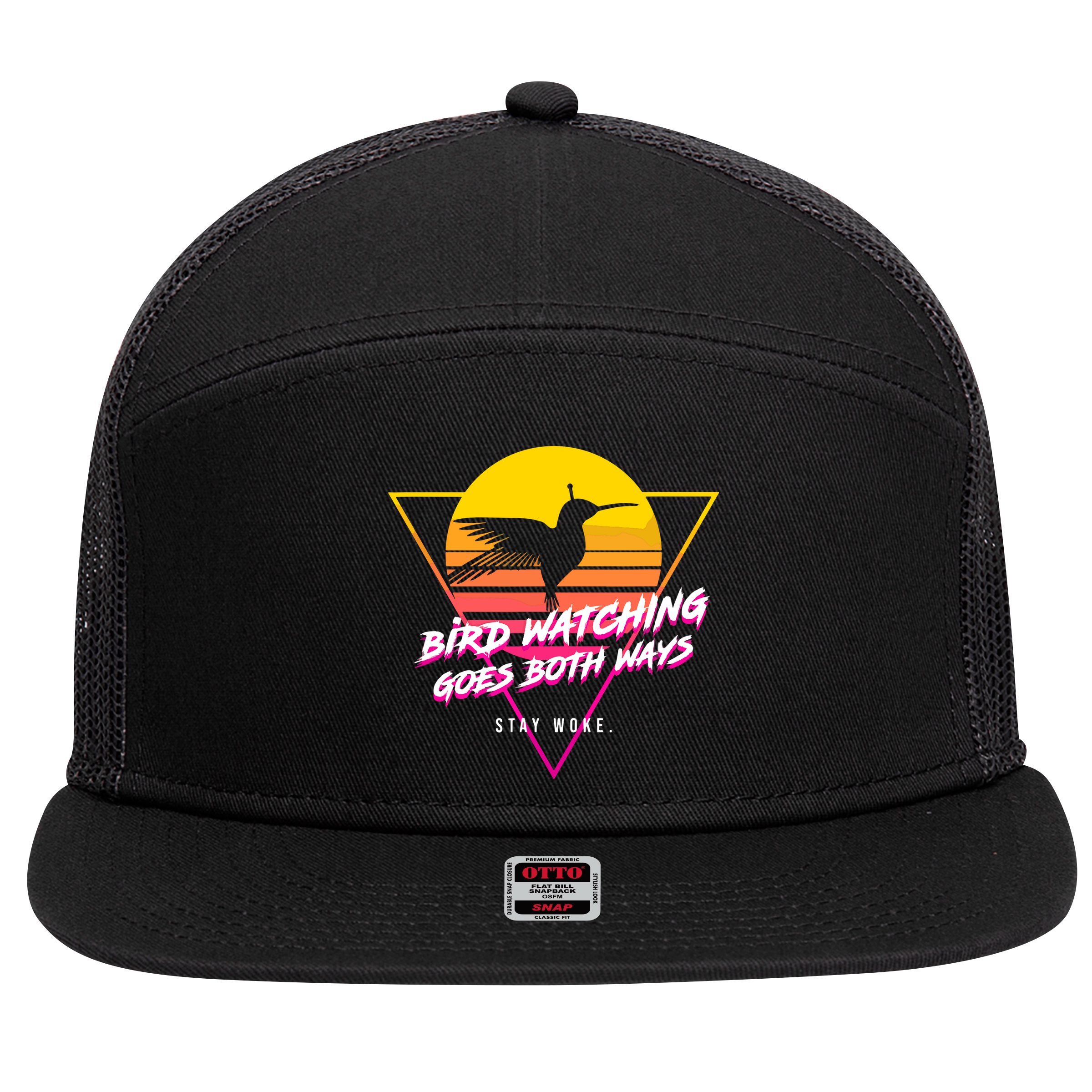 Birds Birdwatching Goes Both Ways They Arent Real Truth Meme 7 Panel Mesh Trucker Snapback Hat