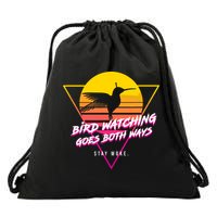 Birds Birdwatching Goes Both Ways They Arent Real Truth Meme Drawstring Bag