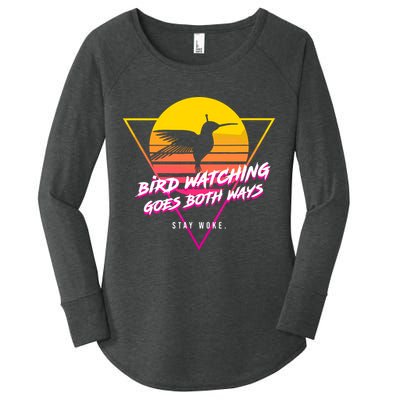 Birds Birdwatching Goes Both Ways They Arent Real Truth Meme Women's Perfect Tri Tunic Long Sleeve Shirt